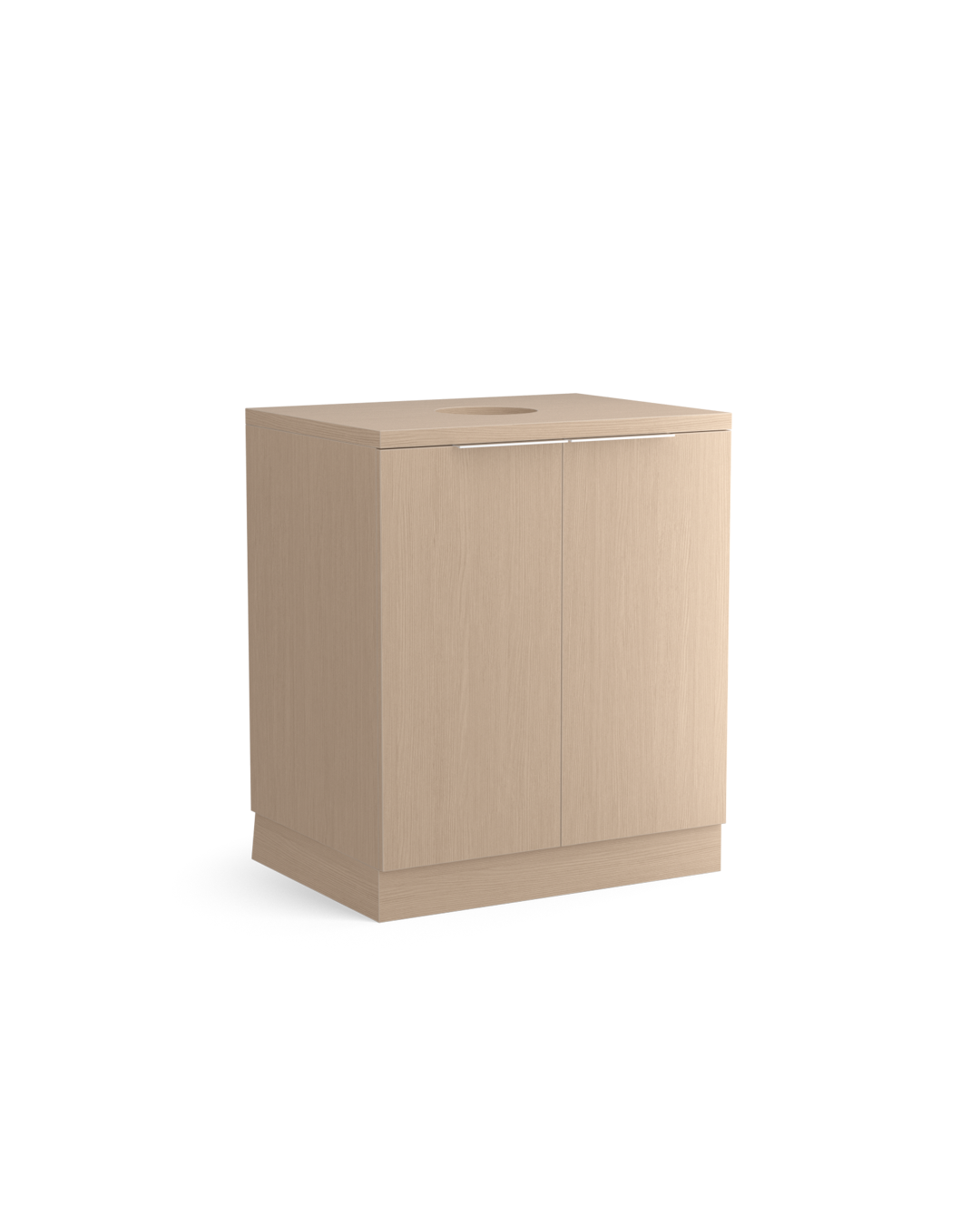 Colorbar towel basket - Washing cabinet in oak pattern - Cappuccino